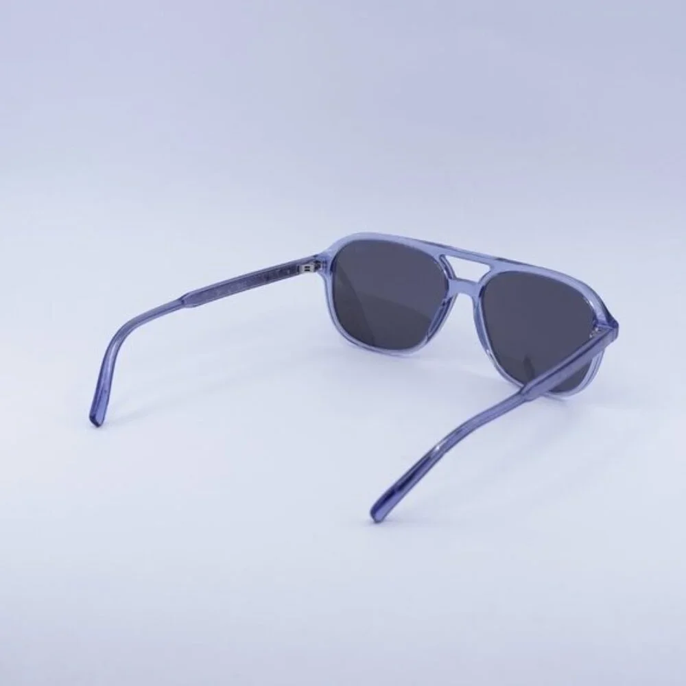 Dior INDIOR N1I 80A4 Sunglasses Transparent Blue Square Frame, Mirror Lenses
